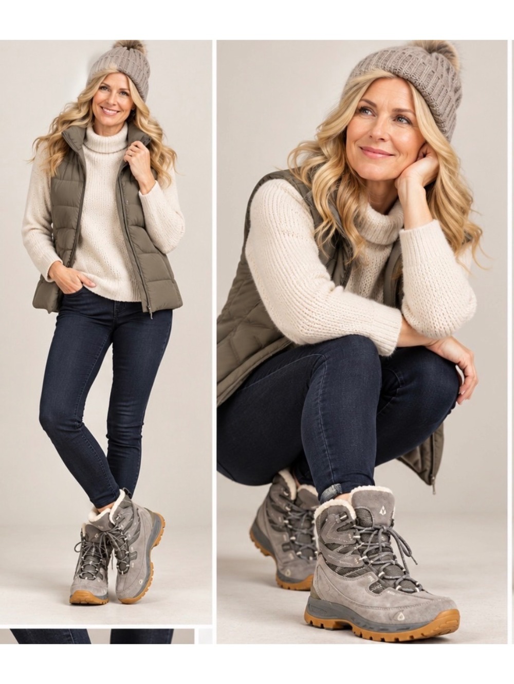 Vasque Pow Pow 7805 Women’s 8M Waterproof Winter Boots Gray 400g Thinsulate